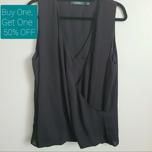 RALPH LAUREN SLEEVELESS BLACK BLOUSE ( NWOT)